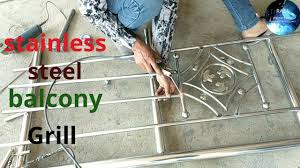These doors are long lasting and strong enough to provide safety to home & office. Stainless Steel For Balcony Railing Design How To Make Steel Grill By Md Khan Youtube