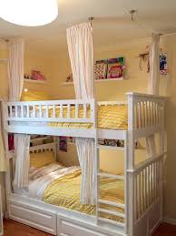 But instead of the cover rolling on top of itself similar to the way a sleeping bag rolls up, retractable covers roll neatly into a storage canister mounted inside the front of the bed. Lightweight And Breathable Bunk Bed Curtains Ikea Hackers