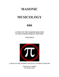 This was probably more fun than it should have been to make. Masonic Musicology 666
