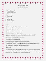 20 questions | by dedisuhendra | last updated: Tugas Sbk Seni Teater
