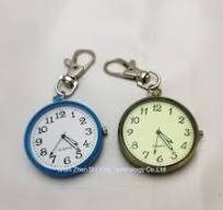 Popular Pocket Keychain Watch Clip on Hang Nurse Pocket Watch Key Ring Watch
