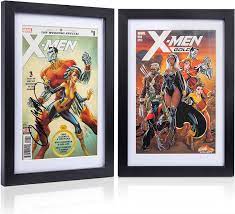 Comic Book Frame 2 Pack, Solid Black MDF, 98 Percent Ultraviolet UV  Protection, Acid-Free Matting, Fits Comics up to 6 3/4 x 10 1/4 inch,  Sawtooth Hanger Installed for Wall Mount - Walmart.com