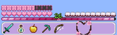 New textures from 1.14 and above; Sakura Hotbar Minecraft Texture Pack In 2021 Texture Packs Minecraft Minecraft Projects