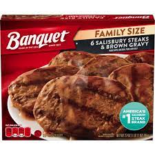 Quick and convenient, these microwavable meals are great for lunch, dinner or anytime. Banquet Family Size Salisbury Steaks And Brown Gravy Frozen Meal 27 Oz Walmart Com Walmart Com