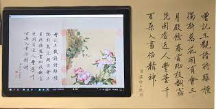 清郎世寧 花鳥圖冊 梁詩正題詩之一 芍藥曾記王觀譜 將離種獨新 萬花開有會 三月殿余春 當砌枝翻露 憑闌香近人 丰台千百朵 入畫倍精神 毛筆式鉛筆書法筆 sakura 6b 紙 長卷式傳真紙髙 21 6cm