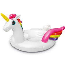 intex luchtbed opblaasbaar unicorn party island 57266eu luchtbed op het strand zwembad