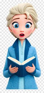 Frozen Elsa Reading Book PNG Images