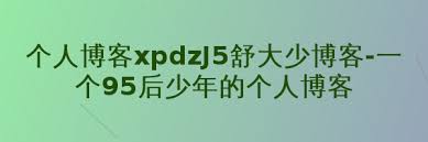 舒大少博客-一个95后少年的个人博客