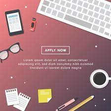Gradient Flat Lay Office Work Space Vector Design Background Layout Illustration Png And Vector With Transparent Background For Free Download In 2020 Vector Design Vector Flatlay