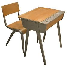 Good Old School Desk And Chair From The 60s Old School Desks School Desks Wood School