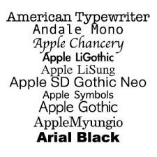 Silhouette Fonts Being Organized American Typewriter To Arial Black Silhouette Fonts My Love Organization