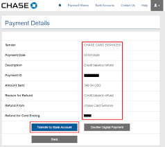 We did not find results for: Overpaid Chase Credit Card Receive Credit Balance Refund Via Ach Bank Transfer Instead Of Check