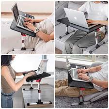 Saiji Laptop Table Bed Desk Adjustable Lap Desks Bed Trays For Eating Bed Tray Table Adjustable Laptop Table Lap Desk