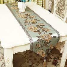 The question of whether to dress a table or not has become complicated as more choices become available. European Modern Short Long Floral Table Runner Dining Room Jacquard