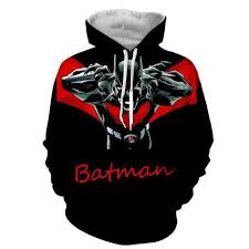 Black And Red Batman Name Batman Character With Red Name Label Black Cool Print Hoodie Hoodies Gaming Clothes Batman Hoodie
