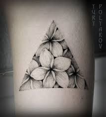 Triangle Flower Tattoo Triangle Tattoos Frangipani Tattoo Tattoos