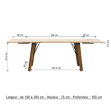 Grand choix de coloris ral pour le piétement. Table A Manger Industrielle En Bois Made In Meubles