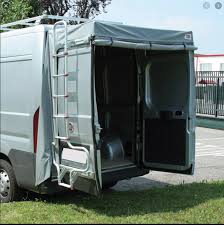 Hangout Rear Door Canopy Ford Transit Usa Forum In 2020 Mini Camper Camper Van Conversion Diy Camper Organization Travel Trailers