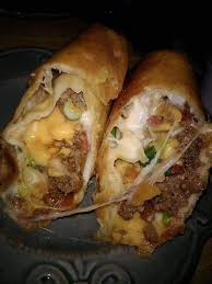 Ingredients 1 Pound Ground Beef 1 Can 16 Ounces Refried Beans 1 2 Cup Finely Chopped Onion 3 Cans 8 Oun In 2020 Chimichanga Recipe Recipes Mexican Food Recipes