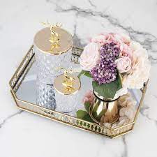 Serving trays & tray tables. Living Room Coffee Table Home Decor Garden Decoration Accessories Tray European American Model Jewelry Storage Mirror Soft Figurines Miniatures Aliexpress