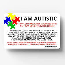 This opens in a new window. Amazon Com I Am Autistic Autism Awareness Plastic Card Health Personal Care