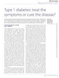 Maybe you would like to learn more about one of these? Pdf Type 1 Diabetes Treat The Symptoms Or Cure The Disease