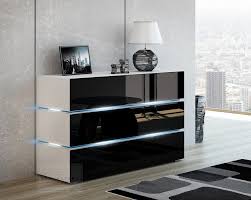 Kommode hochglanz kommoden wohnzimmer wohnen flur einrichten aktenschrank kommode lager möbel. Kaufexpert Kommode Shine Sideboard 120 Cm Schwarz Hochglanz Weiss Led Beleuchtung Modern Design Tv Mobel Anrichte Sigma