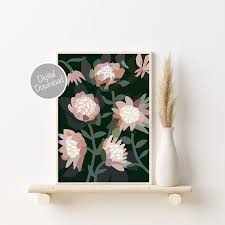 Botanical Wall Art Flower Print Aesthetic Room Decor Etsy Floral Wall Art Botanical Wall Art Flower Wall Art