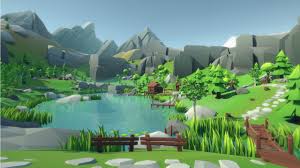 Lowpoly Alpine Woodlands 3d Model Low Poly Art Landscape Game Level Design