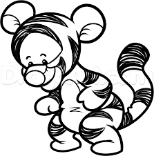 How To Draw Chibi Tigger Step 10 Winnie The Pooh Drawing How To Draw Tigger Disney Drawings