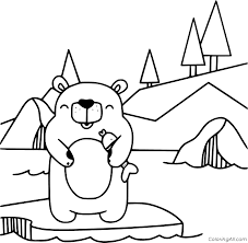 Maybe you would like to learn more about one of these? Cute Cartoon Polar Bear On The Ice Coloring Page Coloringall