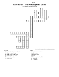Completing a themed crossword puzzle is a lot more fun and easier if you're a fan of the harry potter saga. Harry Potter And The Philosopher S Stone Crossword