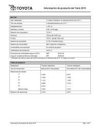 It's all part of toyota's effort to counter the onslaught of superior subcompacts like the kia rio, ford fiesta and chevrolet sonic. 2015 Toyota Yaris Product Information Spanish Airbag Suspension Vehiculo