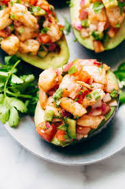 Mexican Shrimp Cocktail Stuffed Avocados Recipe Little Spice Jar Recipe Mexican Shrimp Cocktail Avocado Recipes Recipes