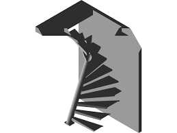 Perfect for narrow, hard to reach or obstructed loft spaces, our range of space saving stairs & spiral staircases are available in a variety of configurations. Compact Spiral Staircase 3d Cad Model Library Grabcad
