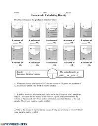 Volume and density calculations answers. Calculating Density Worksheet