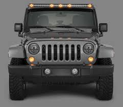 quadratec j5 led light bar with amber clearance cab lights 車