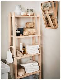Ladder storage shelves look great anywhere. Ikea Bathroom Shelves Hmdcrtn