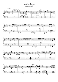 Shawn Mendes Lost In Japan Sheet Music For Piano Solo Musescore Com