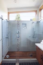 Bathroom tiles design ideas | get latest bathroom tile designs, washroom tiles, bathroom wall and floor tile ideas at homedesign.kfoods.com. Sliced Bali Ocean Pebble Tile Border Window In Shower Modern Bathroom Design Teak Shower