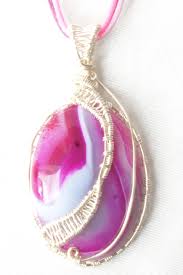 Pink Agate Pendant Necklace Unique Handmade Gemstone Etsy Gemstone Jewelry Handmade Pink Gemstones Pink Agate