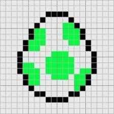 Green Egg Pixel Art Pattern Hama Beads Patterns Perler Bead Mario