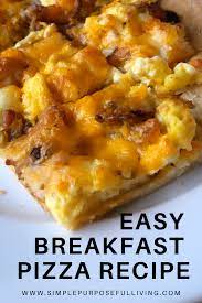 Easy Breakfast Pizza Recipe Simple Purposeful Living Breakfast Pizza Recipe Breakfast Pizza Breakfast Pizza Crescent Roll