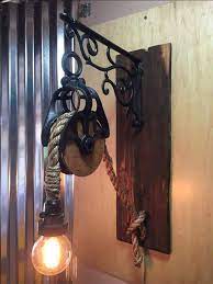 A wide variety of cast iron wall light options are available to you, such as lighting and circuitry design, auto cad layout, and project installation. Gorgeous Antique Pulley Wall Light With Cast Iron Cover Beautiful Rustic Country Style This By Kathi Feese Woo Pulley Light Pulley Wall Light Rustic Lighting