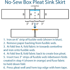 diy box pleat sink skirt