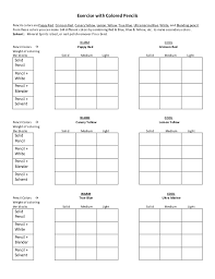 colored pencil chart exercise