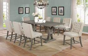 This contemporary calvina sectional is upholstered in a soft, easy to clean pepper gray fabric and. D27 9pc 9 Pc Gracie Oaks Desjardins Denville Antique Rustic Grey Finish Wood Counter Height Dining
