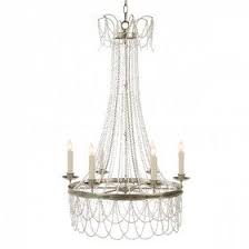 The beaded torch pendant by aidan gray is made of arcing stems of metal strung with white beads. Aidan Gray Amber White Crystal Chandelier With Graceful Swags Of White Crystal Stone Beads And Metal In Candle Style Chandelier Vintage Chandelier Amber Candle