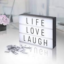 Cinema Light Box Light Letter Box Light Up Box With Letters 90 Letters Numbers Symbols For Diy Fes Light Box Quotes Light Up Message Board Light Letters