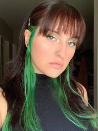 Phantom Green In 2020 Hair Color Underneath Hair Color Streaks Aesthetic Hair